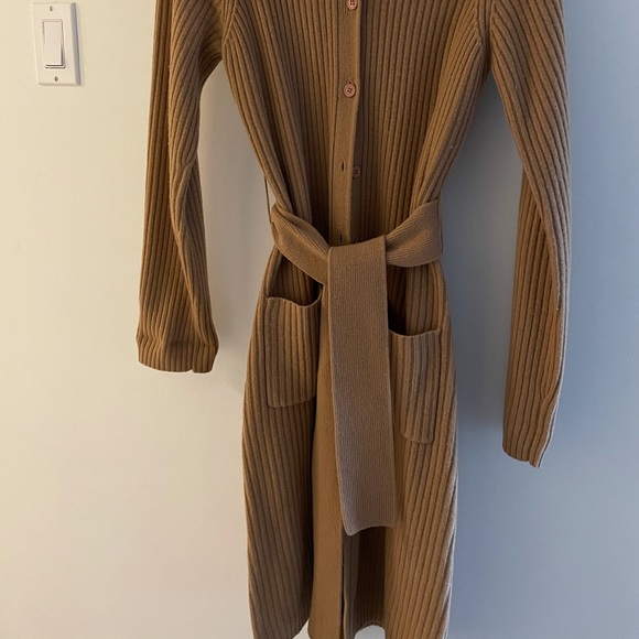 Bedo Camel 3/4 length wool sweater coat - Picture 2 of 4